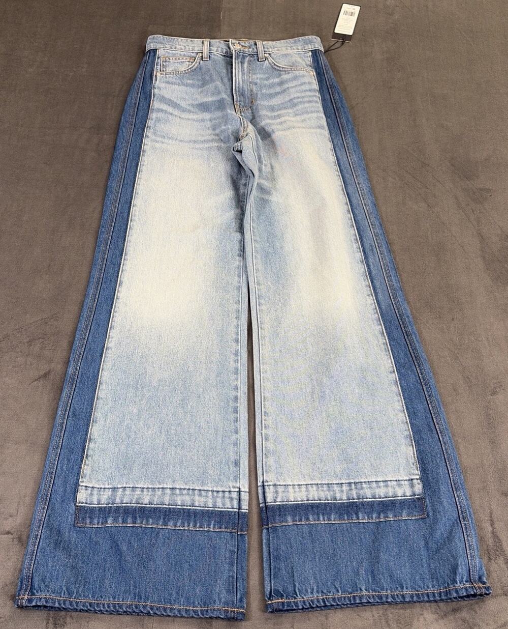 Veronica Beard Jeans Womens 27 High Rise Taylor Relaxed Wide Leg Jeans Charity